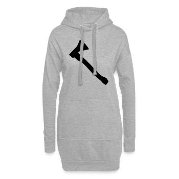 axt silhouette - Hoodie-Kleid - Grau meliert - Vorne