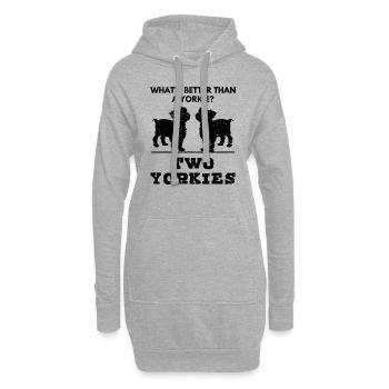 Yorkshire Terrier Dog Lovers Propriétaires de chiens - Sweat-shirt à capuche long Femme - gris chiné - Devant