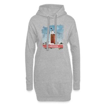 COLD STEAK Lighthouse Textiles et produits cadeaux - Sweat-shirt à capuche long Femme - gris chiné - Devant