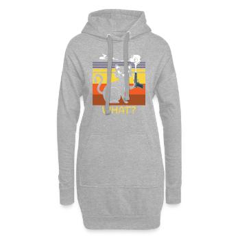Halloween Katze Hexe - Hoodie-Kleid - Grau meliert - Vorne