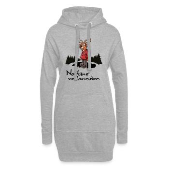 bergwandern naturverbunden servus alpin wanderung - Hoodie-Kleid - Grau meliert - Vorne