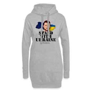 Alaska Ukraine Unterstützer T-Shirt Design - Hoodie-Kleid - Grau meliert - Vorne