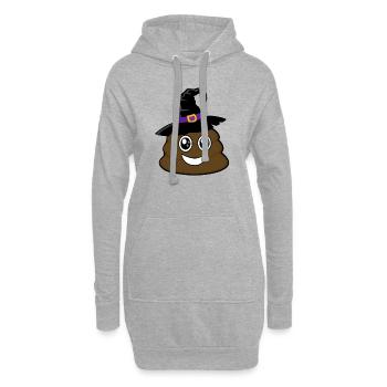 Cute Poop d Halloween Sorcerere - Hoodie Dress - heather grey - Front