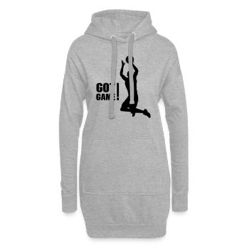 basket-ball - Sweat-shirt à capuche long Femme - gris chiné - Devant