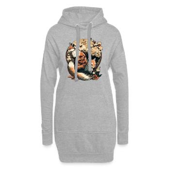 FOX 9 - Hoodie Dress - heather grey - Front