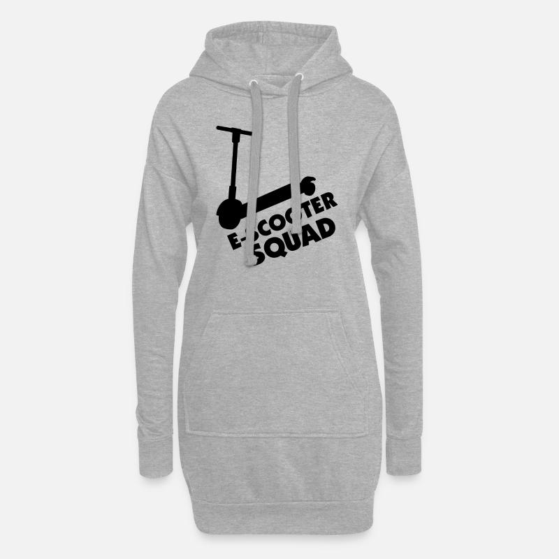 E-Scooter Roller Scooter - Hoodie-Kleid - Grau meliert