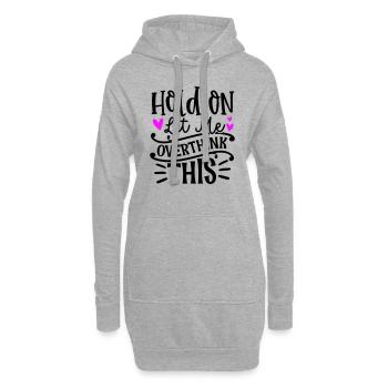Hold on let me overthik this - Hoodie-Kleid - Grau meliert - Vorne