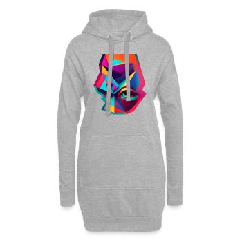 Retro 1 cut - Hoodie-Kleid - Grau meliert - Vorne