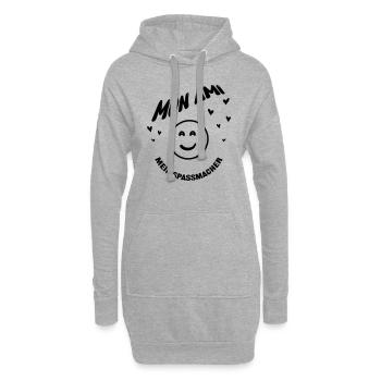 Mon ami mein Spassmacher | mein Freund Design - Hoodie-Kleid - Grau meliert - Vorne