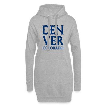 Denver - Colorado - États-Unis d’Amérique - États-Unis - Sweat-shirt à capuche long Femme - gris chiné - Devant