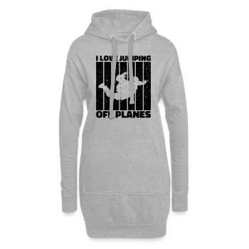 Parachutisme Passion Design. Cadeau d’adrénaline parfait - Sweat-shirt à capuche long Femme - gris chiné - Devant