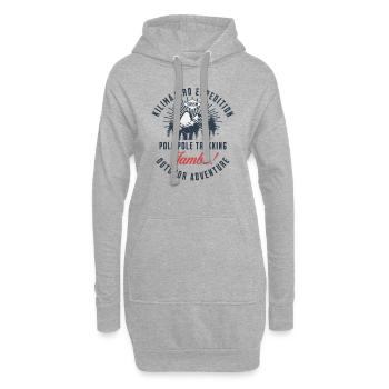 Expédition au Kilimandjaro - Pole pole trekking - Sweat-shirt à capuche long Femme - gris chiné - Devant
