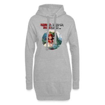 Pass op Prinzessin! - Shirt Köln Karneval - Hoodie-Kleid - Grau meliert - Vorne
