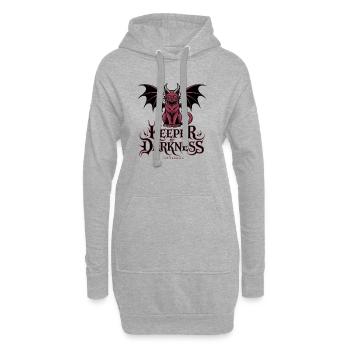 Keeper of Darkness - Hoodie-Kleid - Grau meliert - Vorne