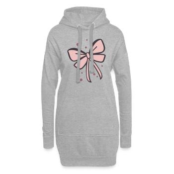 Noeud Cadeau Noeud - Sweat-shirt à capuche long Femme - gris chiné - Devant