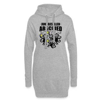 Junggesellenabschied Jga Affen Bier - Hoodie-Kleid - Grau meliert - Vorne