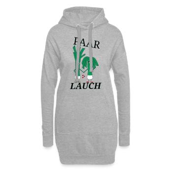 Paar Lauch Partnerlook - Hoodie-Kleid - Grau meliert - Vorne
