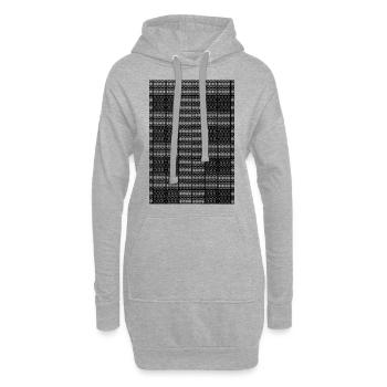 Uni-einzigartig - Hoodie-Kleid - Grau meliert - Vorne