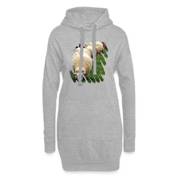 Der umweltfreundlichste Rasenmäher - Hoodie-Kleid - Grau meliert - Vorne