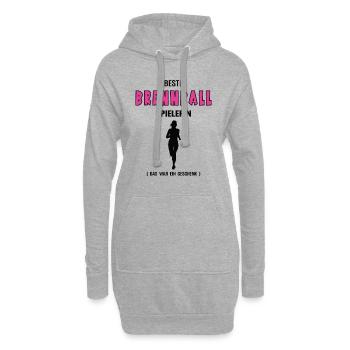Brennball Spielerin Beste Brennballerin Geburtstag - Hoodie-Kleid - Grau meliert - Vorne