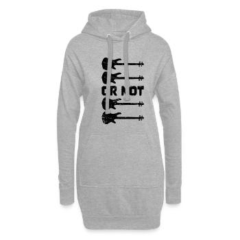 TO BE OR NOT TO BE for best bassist bass player - Hoodie-Kleid - Grau meliert - Vorne