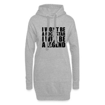 i won't be a star i will be a legend - Hoodie-Kleid - Grau meliert - Vorne