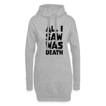 Galaxy Science Space Lover All I Saw Was Death - Hoodie-Kleid - Grau meliert - Vorne