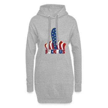 4th of July Vote Cactus Patriotic American Fucktus - Hoodie-Kleid - Grau meliert - Vorne