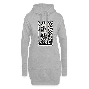 The Sun Skeleton Skull Tarot Card - Hoodie-Kleid - Grau meliert - Vorne