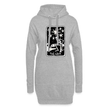 The Star Skeleton Skull Tarot Card - Hoodie-Kleid - Grau meliert - Vorne