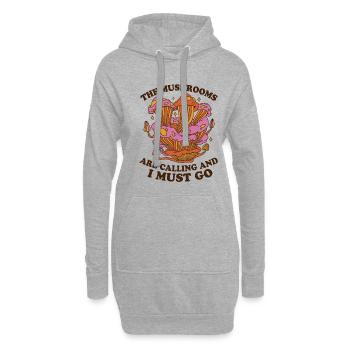 Mushrooms Unique Fungi Design for Mushroom Lovers - Hoodie-Kleid - Grau meliert - Vorne