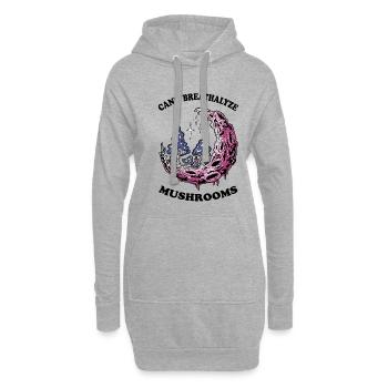 For Mushroom Lovers Can't Breathalyze Mushrooms - Hoodie-Kleid - Grau meliert - Vorne