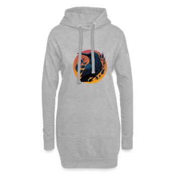 Nature Lovers - Charming Hummingbird - Hoodie-Kleid - Grau meliert - Vorne