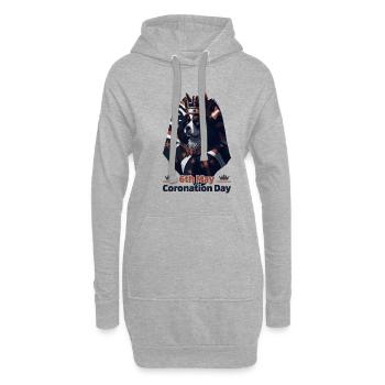 King's Coronation Day May 6th, 2023 Celebration - Hoodie-Kleid - Grau meliert - Vorne