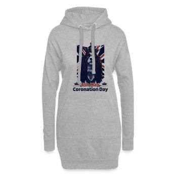 King's Coronation Day May 6th, 2023 Celebration - Hoodie-Kleid - Grau meliert - Vorne