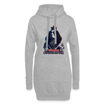 King's Coronation Day May 6th, 2023 Celebration - Hoodie-Kleid - Grau meliert - Vorne