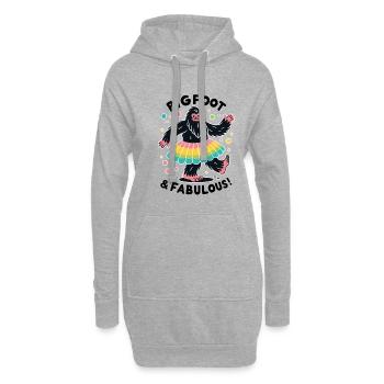 Bigfoot & Fabulous - Amusant et coloré - Sweat-shirt à capuche long Femme - gris chiné - Devant