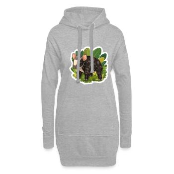Niedliche Bergtapir-Illustration - Entzückendes Tier - Hoodie-Kleid - Grau meliert - Vorne