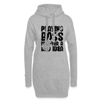 Playing Bass is Never a Bad Idea - Hoodie Dress - heather grey - Front