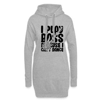 Ich spiele Bass, weil ich nicht tanzen kann - Hoodie-Kleid - Grau meliert - Vorne