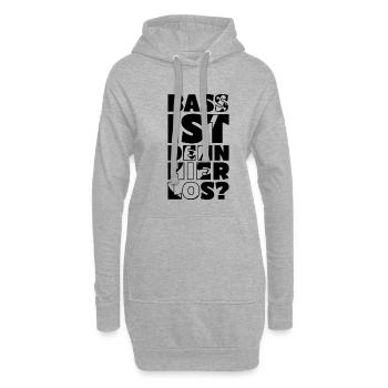 Il y a de l’achigan ici ? - Conception musicale amusante - Sweat-shirt à capuche long Femme - gris chiné - Devant