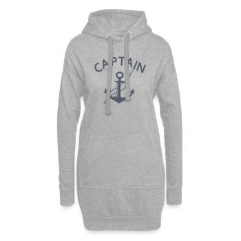 BOOTSKAPITÄN - Hoodie-Kleid - Grau meliert - Vorne