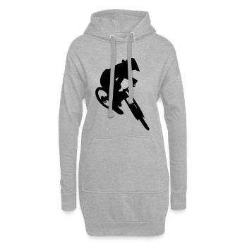 Downhill Bike Jump - Hoodie-Kleid - Grau meliert - Vorne