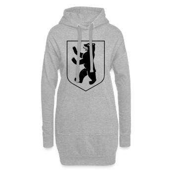 Berliner Bär - Berliner Wappen - Hoodie-Kleid - Grau meliert - Vorne