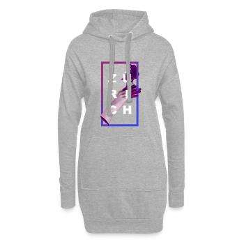 ZÜRICH - Hoodie-Kleid - Grau meliert - Vorne