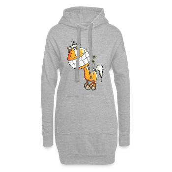 Strahlendes Pferd - Pferde - Hoodie-Kleid - Grau meliert - Vorne