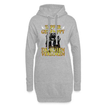tapfer gekaempt JGA - Hoodie-Kleid - Grau meliert - Vorne