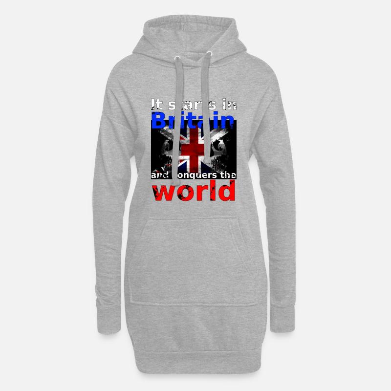 Britain - Hoodie Dress - heather grey