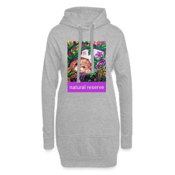 CE Animaux I Protection de la nature I Loutre - Sweat-shirt à capuche long Femme - gris chiné - Devant