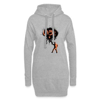 Logo du pulvérisateur abstrait - Sweat-shirt à capuche long Femme - gris chiné - Devant